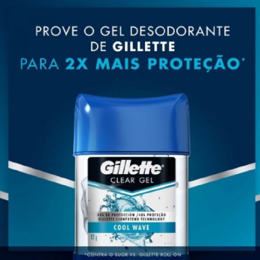 Gillette Antitranspirante Gel invisible especializado para esportistas,  protege você do minuto zero 