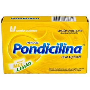 Pondicilina Sabor Mel E Limão 12 Pastilhas