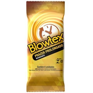 Preservativo Blowtex Prazer Prolongado Efeito Retardante Com 6 Unidades