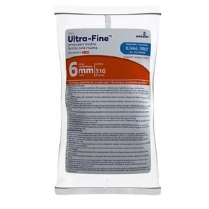 Seringa De Insulina Ultra-Fine 6mm 50ui 10 Unidades