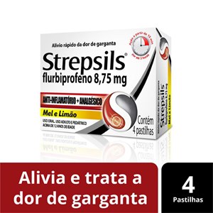 Pastilhas Strepsils Sabor Mel E Limão 4 Pastilhas