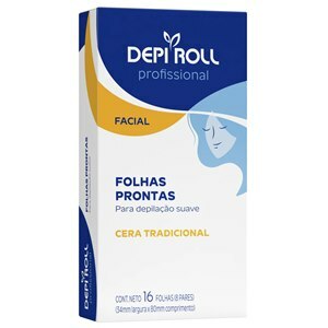 DEPIROLL FOLHAS PRONTAS PARA DEPILAÇÃO FACIAL TRADICIONAL 8 PARES