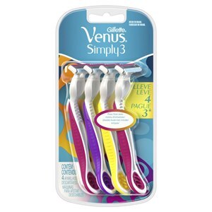 Aparelho De Depilação Gillette Venus Simply 3 4 Unidades