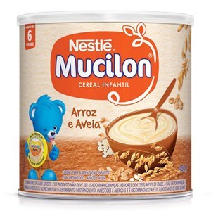 Cereal Infantil Nestlé Mucilon Arroz E Aveia Lata 400G