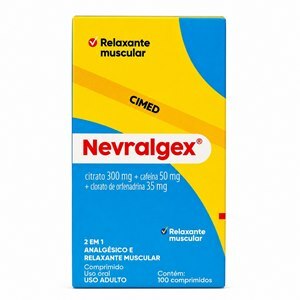 Nevralgex - Dipirona Monoidratada 300mg + Cafeína 50 Mg + Citrato De Orfenadrina 35 Mg 100 Comprimidos