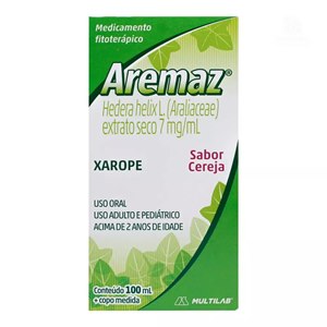 Aremaz Hedera Helix 7Mg/Ml Xarope Sabor Cereja Adulto E Pediátrico 100Ml