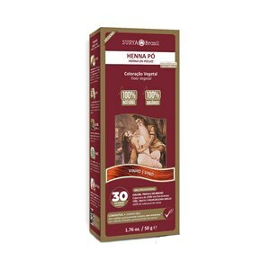 Tinta De Cabelo Henna Pó Surya Brasil - Vinho