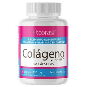 Colágeno Hidrolisado + Vitamina C 350Mg Fitobrasil 60 Cápsulas