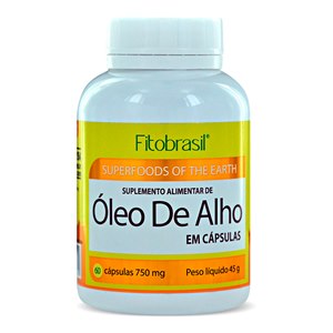 Óleo De Alho 750Mg Fitobrasil 60 Cápsulas 