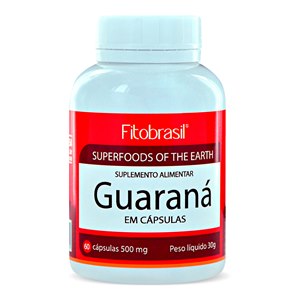 Guaraná 500Mg Fitobrasil 60 Cápsulas 