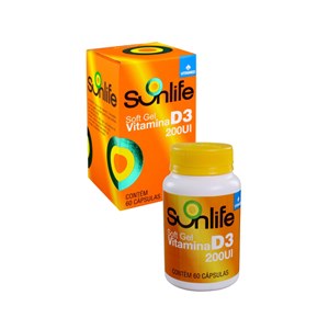 Vitamina D - Sunlife 200Ui 60 Cápsulas
