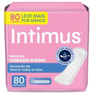 Protetor Diário Intimus Cuidado Diário Sem Abas - 80 Unidades