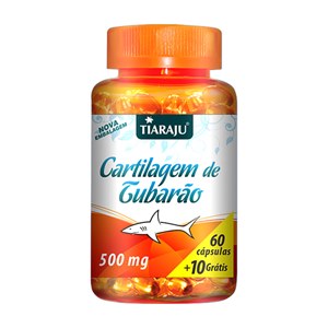 Cartilagem De Tubarão Tiaraju 500Mg 60 Cápsulas + 10 Grátis