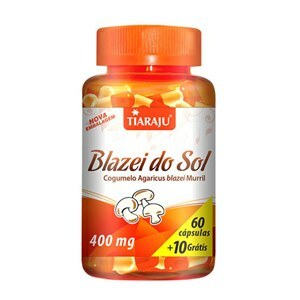 Blazei Do Sol 400Mg 60 Cápsulas + 10 Grátis (Cogumelo Agaricus Blazei Murril)