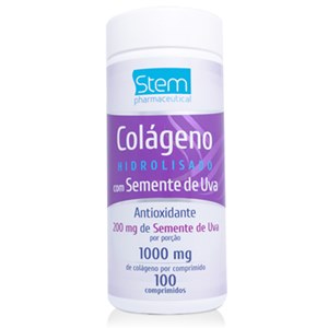 Colágeno Hidrolisado 1000Mg + Semente De Uva Stem 100 Comprimidos