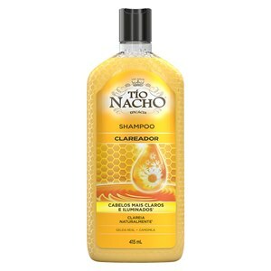 Tio Nacho Shampoo CLAREADOR, Geleia Real e Camolmila, cabelo visivelmente mais claro, 415ml