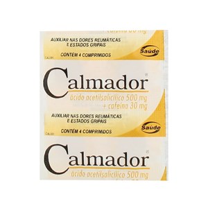 Aas + Cafeína - Calmador 500/30Mg 4 Comprimidos