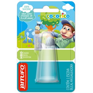 Escova Dental Infantil Cocorico Com Massageador