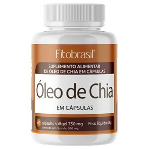 ÓLEO DE CHIA 500MG FITOBRASIL 60 CÁPSULAS 