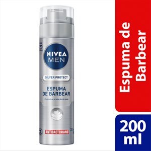 Espuma De Barbear Nivea Men Silver Protect 200Ml