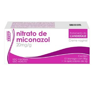 Miconazol Creme Vaginal 80G 14 Aplicadores - Teuto - Genérico (Gyno Daktarin-Jassen Cilag)