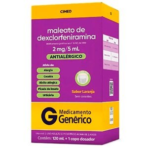 DEXCLORFENIRAMINA XAROPE 100ML - CIMED - GENÉRICO