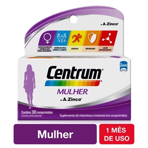 Suplemento Vitamínico Centrum Mulher 30 Comprimidos
