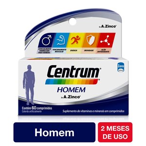 Suplemento Vitamínico Centrum Homem 60 Comprimidos 