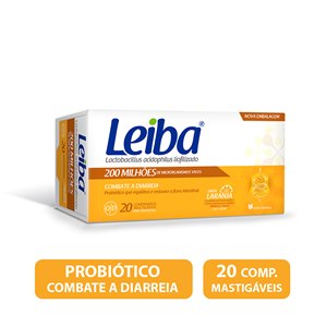 Leiba Sabor Laranja 20 Comprimidos Mastigáveis