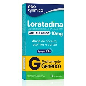 LORATADINA 10MG 12 COMPRIMIDOS - NEO QUÍMICA - GENÉRICO