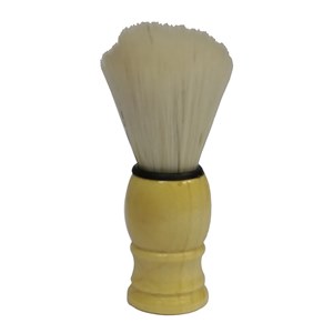 Pincel De Barbear Pequeno Em Madeira