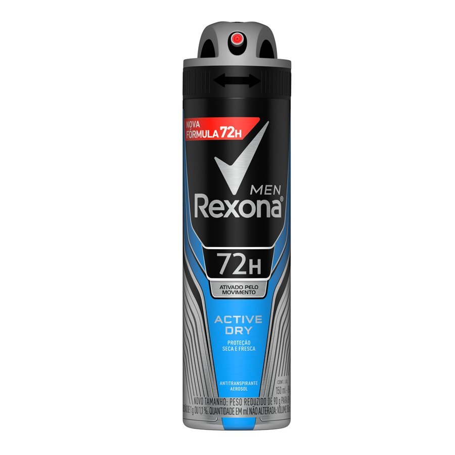 DESODORANTE AEROSOL REXONA MASCULINO ACTIVE 150ML - Ultrafarma