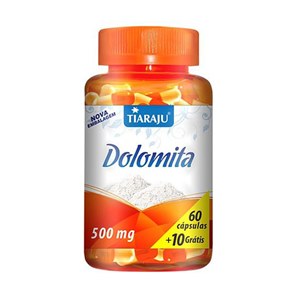 Dolomita Tiaraju 500Mg 60 Cápsulas + 10 Grátis