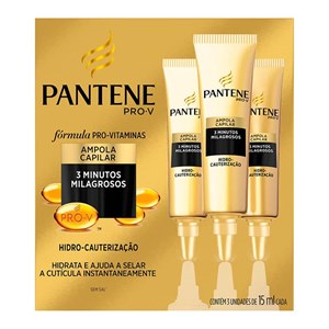 Ampola Capilar Pantene Hidratação Poderosa 15Ml Cada - 3 Unidades