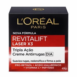 Creme Facial Tratamento Antirrugas L'oréal Paris Revitalift Lalser X3 50Ml