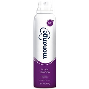Desodorante Antitranspirante Aerossol Monange Feminino Flor De Lavanda 150Ml