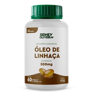 ÓLEO DE LINHAÇA 500MG 60 CÁPSULAS SIDNEY OLIVEIRA