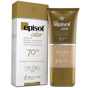 Protetor Solar Episol Color Loção Fps70 Pele Clara 40G