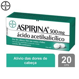 Analgésico Aspirina Adulto 500Mg 20 Comprimidos  