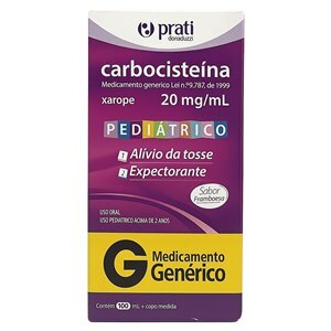 Carbocisteína Xarope Pediátrico 100Ml - Prati Donaduzzi - Genérico (Mucolitic-Nycomed)