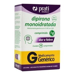 DIPIRONA 1G 10 COMPRIMIDOS - PRATI DONADUZZI - GENÉRICO