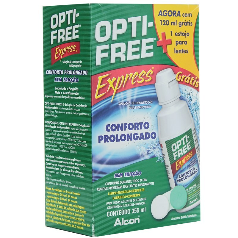 OPTI FREE EXPRESS 355ML + 120 ML + BRINDE - Ultrafarma