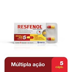 PARACETAMOL + CLORFENIRAMINA + FENILEFRINA - RESFENOL 5 CÁPSULAS