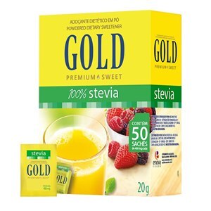 Adoçante Gold Stevia 100% 50 Envelopes