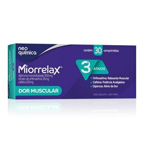 Dipirona + Orfenadrina + Cafeína - Miorrelax 30 Comprimidos 