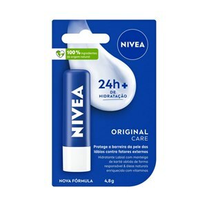 NIVEA HIDRATANTE LABIAL ORIGINAL CARE HIDRATAÇÃO PROFUNDA 4,8 G