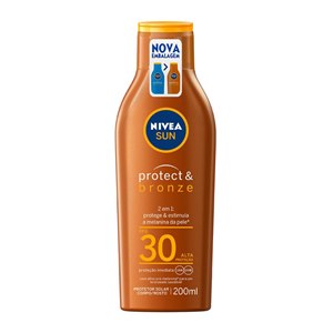 Protetor Solar Nivea Sun Fps 30 Protect & Bronze 200Ml