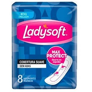 ABSORVENTE LADYSOFT NORMAL SUAVE SEM ABAS 8 UNIDADES