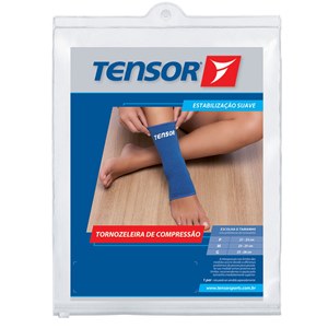 Tornozeleira De Compressão Tensor Cor Preta Tamanho P 2 Unidades 