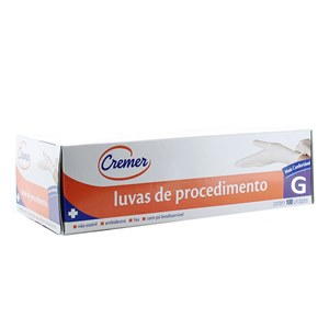 Luva De Procedimento Cremer Tamanho G 100 Unidades